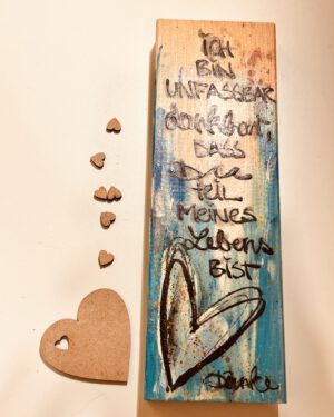 HOLZBILD ich bin unfassbar dankbar ...